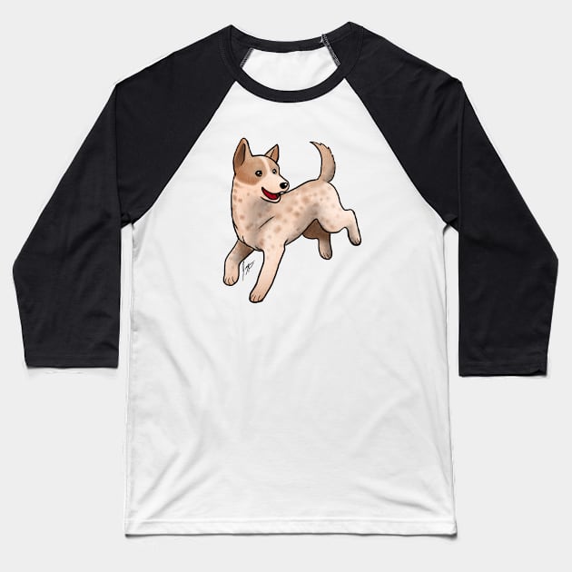 Dog - Australian Cattle Dog - Red Speckle Baseball T-Shirt by Jen's Dogs Custom Gifts and Designs